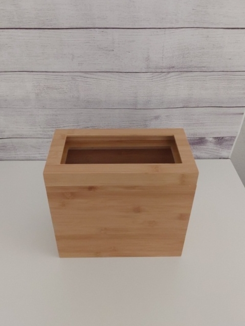 Bamboo Bathroom/Office Trash Can - Natural Wood Finish